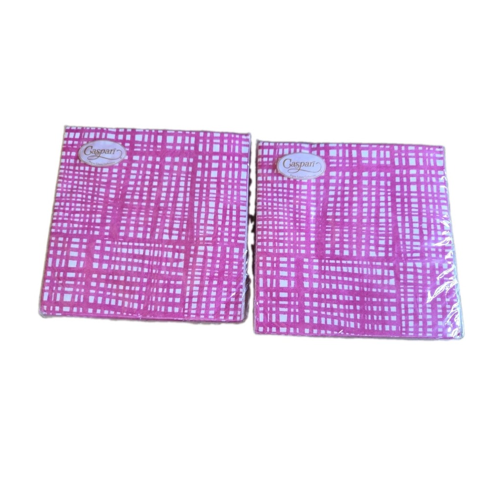 Caspari Napkins Paper Linen Cocktail Napkins Guest Bathroom Napkins Party New